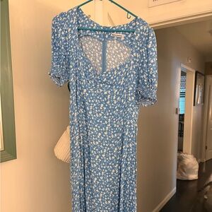 Reformation Blue and White Floral Maxi Dress